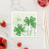 Glücklicher Charme Irish Klee Kleeblatt St. Patric Serviette (Beispiel)