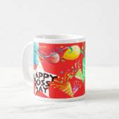 Glücklicher Chef-Tag Kaffeetasse (Vorderseite Links)