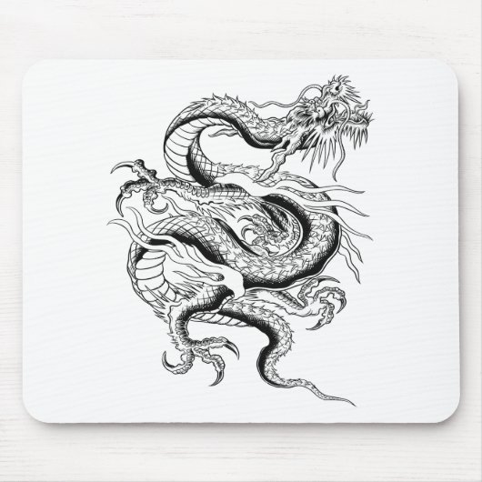 Glücklicher chinesischer Drache Mousepad (Vorne)