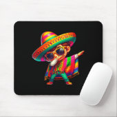 Glücklicher cinco de mayo dabbing Junge Mann mexik Mousepad (Mit Mouse)