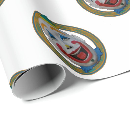 Glücklicher Clown Geschenkpapier (Rolleneckpunkt)