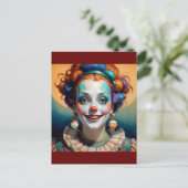 glücklicher Clown Postkarte (Stehend Vorderseite)