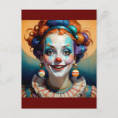 glücklicher Clown Postkarte (Vorderseite)