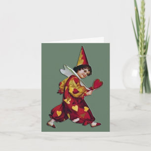 Glücklicher Clown Valentinstag Feiertagskarte
