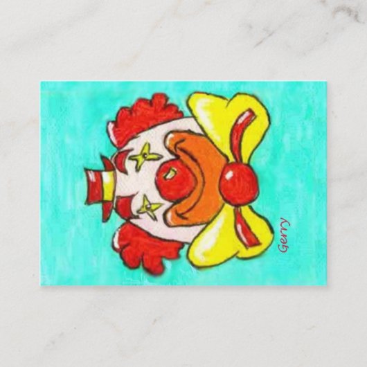 GLÜCKLICHER CLOWN VISITENKARTE (Vorderseite)