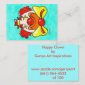 GLÜCKLICHER CLOWN VISITENKARTE (Vorne/Hinten)