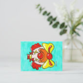 GLÜCKLICHER CLOWN VISITENKARTE (Stehend Vorderseite)