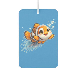 Glücklicher Clownfisch Tropische Meer Lebens Illus Autolufterfrischer