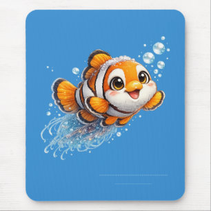 Glücklicher Clownfisch Tropische Meer Lebens Illus Mousepad
