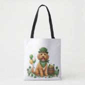 Glücklicher Cockapoo St. Patrick's Day Tasche (Vorderseite)