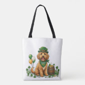 Glücklicher Cockapoo St. Patrick's Day Tasche (Rückseite)