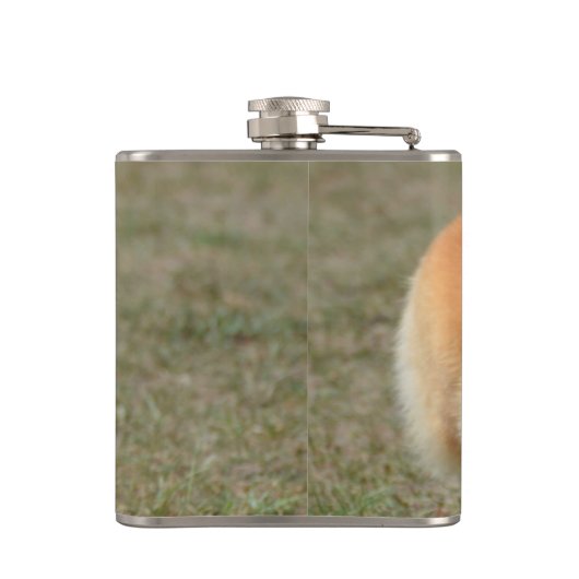 Glücklicher Corgi Flachmann (Rückseite)