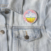 Glücklicher Cupcake Valentins Button Pin (Beispiel)