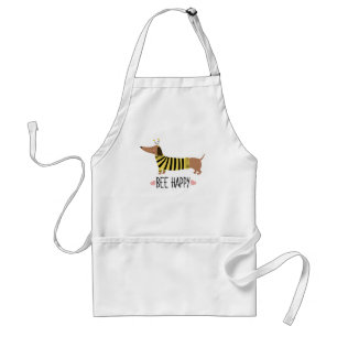 Glücklicher Dachshund Hummel Tasse Schürze