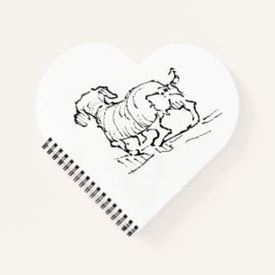 Glücklicher Dachshund – Illustration eines Dackels Notizblock