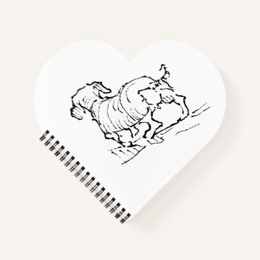 Glücklicher Dachshund – Illustration eines Dackels Notizblock (Vorderseite)