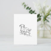 Glücklicher Dachshund – Illustration eines Dackels Postkarte (Stehend Vorderseite)