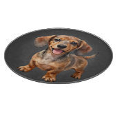 Glücklicher Dachshund-Welpe Schneidebrett (Ecke)