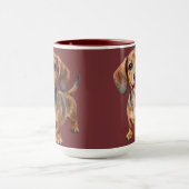 Glücklicher Dachshund-Welpe Tasse (Zentrum)