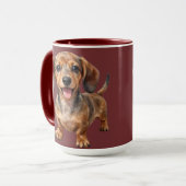 Glücklicher Dachshund-Welpe Tasse (Vorderseite Links)