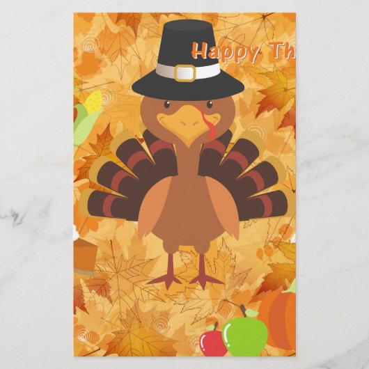 glücklicher Danksager Briefpapier (Vorderseite)