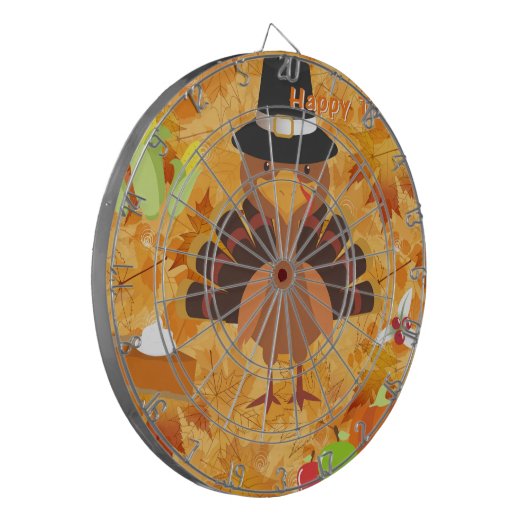 glücklicher Danksager Dartscheibe (Vorderseite Links)