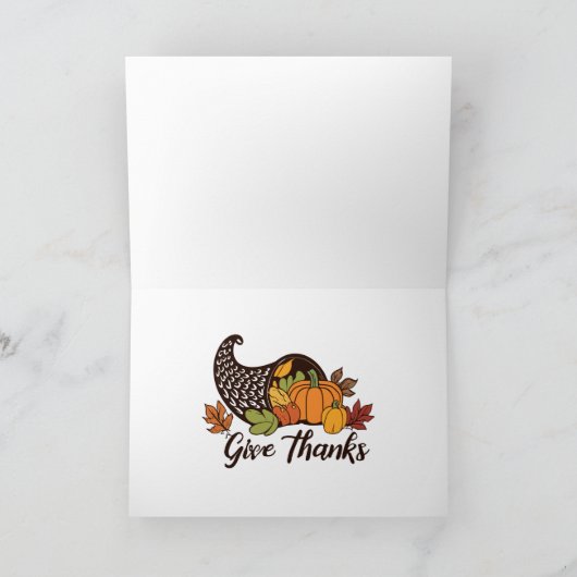 glücklicher Danksager Feiertagskarte (Innenseite)
