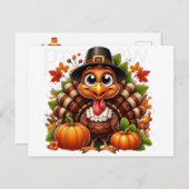 glücklicher Danksager Feiertagspostkarte (Vorne/Hinten)