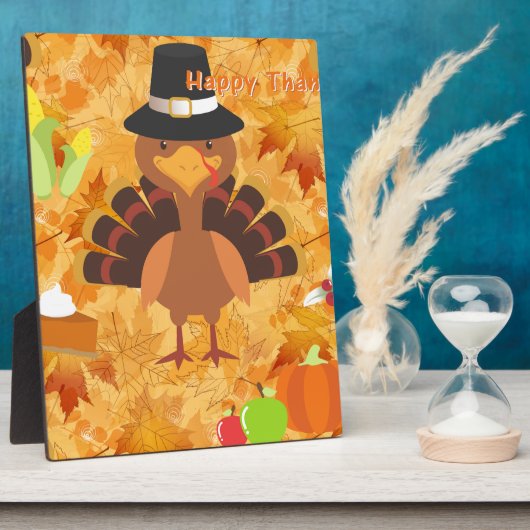 glücklicher Danksager Fotoplatte (Seite)