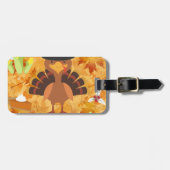 glücklicher Danksager Gepäckanhänger (Vorderseite horizontal)