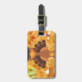 glücklicher Danksager Gepäckanhänger (Vorderseite vertikal)