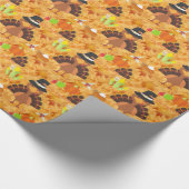 glücklicher Danksager Geschenkpapier (Ecke)