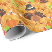 glücklicher Danksager Geschenkpapier (Rolleneckpunkt)