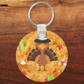 glücklicher Danksager Schlüsselanhänger (Vorderseite)