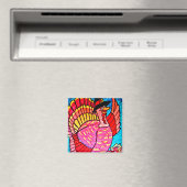 GLÜCKLICHER DANKSGIVING TÜRKEI-Magnet Magnet (In Situ (Geschirrspüler))