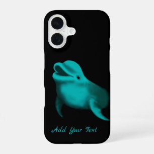 Glücklicher Delfin - Fügen Sie Ihren Text hinzu iPhone 16 Hülle