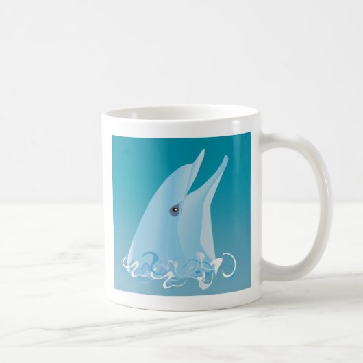 Glücklicher Delfin Kaffeetasse (Rechts)