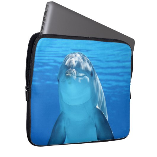 Glücklicher Delphin Laptopschutzhülle (Vorne Rechts)