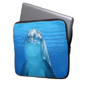 Glücklicher Delphin Laptopschutzhülle (Vorderseite Links)