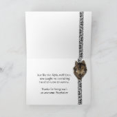 Glücklicher der Vatertags-Stiefvater-wilder Karte (Innenseite)