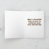 **GLÜCKLICHER "DEZEMBER" GEBURTSTAG FÜR SIE** FEIERTAGSKARTE (Innenseite)