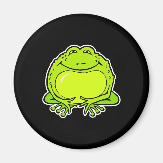 glücklicher dicker Frosch Magnet (Vorne)