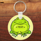 glücklicher dicker Frosch, <TEXT> Schlüsselanhänger (Vorderseite)