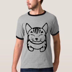 Glücklicher die Katzen-T - Shirt der Männer