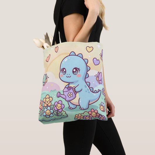 Glücklicher Dino-Garten Tasche (Von Nahem)
