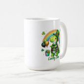 Glücklicher Dino Kaffeetasse (VorderseiteRechts)