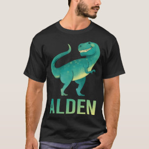 Glücklicher Dinosaurier - Alden Name T-Shirt