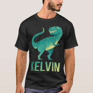 Glücklicher Dinosaurier - Kelvin Name T-Shirt