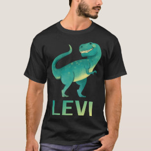 Glücklicher Dinosaurier - Levi Name T-Shirt