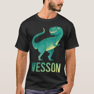 Glücklicher Dinosaurier - Wesson Name T-Shirt